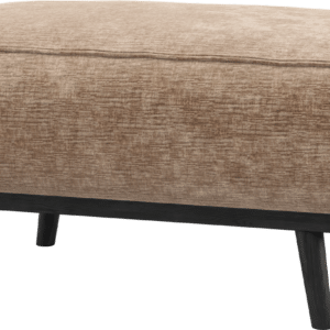 Puf WOOOD Statement taupe chenillevelour H40ÃB80ÃD55 cm